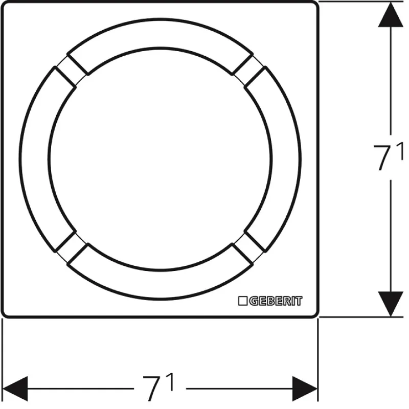 Geberit trapa dizaina nosegreste Circle, 154.311.00.1