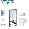 Komplekts Grohe Bau Rimless WC+rāmis Rapid SL+poga (C)