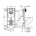 Komplekts Grohe Bau WC+rāmis Rapid SL+poga Nova Cosmo