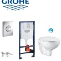 Komplekts Grohe Bau WC+rāmis Rapid SL+poga Nova Cosmo