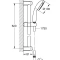 GROHE TEMPESTA 100 New I Dušas komplekts 27853001 (C)