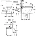 Grohe Euro Ceramic Rimless WC pods ar vāku, 3946200H