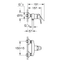 Grohe BauFlow Dušas jaucējkrāns, 23755000