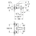 Grohe BauEdge Vannas/dušas jaucējkrāns, 23334000