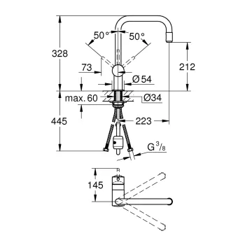 Virtuves maisītājs Grohe Minta Hromēts 32067000 Virtuves maisītājs Grohe Minta Hromēts 32067000