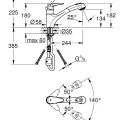 GROHE Eurodisc Cosmo Virtuves izlietnes jaucējkrāns 32257001