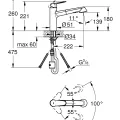 GROHE Eurodisc Cosmo Virtuves izlietnes jaucējkrāns 32257002