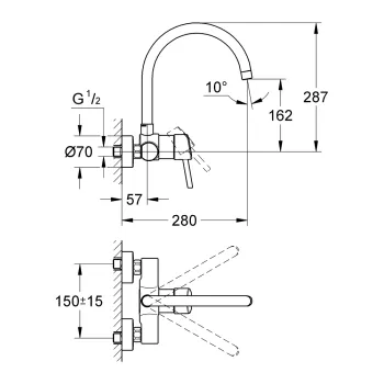 GROHE CONCETTO Virtuves izlietnes jaucējkrāns 32667001