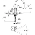 GROHE Eurosmart Cosmo Virtuves izlietnes jaucējkrāns 32843002