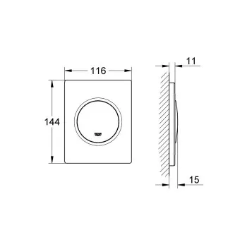 Grohe Nova Cosmopolitan Pisuāra poga, 38804SH0 Grohe Nova Cosmopolitan Pisuāra poga, 38804SH0