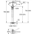 Grohe Essence New Brīvi stāvošs vannas jaucējkrāns, 23491A01