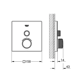 Grohe Grohtherm Dušas jaucējkrāna dekoratīvā daĮa, 29153LSO Grohe Grohtherm Dušas jaucējkrāna dekoratīvā daĮa, 29153LSO