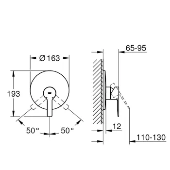 Grohe LINEARE Dušas jaucējkrāna dekoratīvā daĮa 19296001 Grohe LINEARE Dušas jaucējkrāna dekoratīvā daĮa 19296001