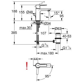 Grohe LINEARE Izlietnes jaucējkrāns, 23790001