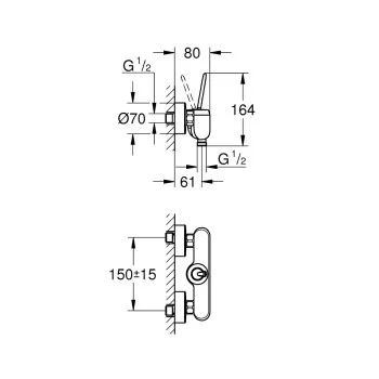 Grohe Eurodisc Joy Dušas jaucējkrāns, 23430000