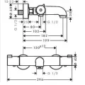 Hansgrohe Ecostat 1001 CL Vannas/dušas termostats, hroms 1320100