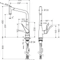 Hansgrohe Metris Virtuves jaucējkrāns 320, 14820800