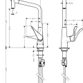 Hansgrohe Metris Select Virtuves jaucējkrāns 320, 14884000