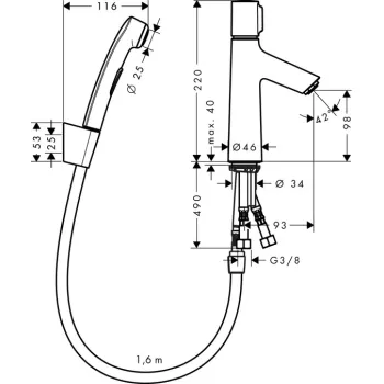 Hansgrohe Talis Select S Bidetta jaucējkrāns, 72291000