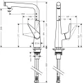 Hansgrohe Talis Select S Virtuves jaucējkrāns 300, 72820000