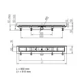 HACO Dušas noteces traps PLZS 850 MM 850mm