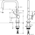 Hansgrohe Talis M54 Virtuves jaucējkrāns, 72806000