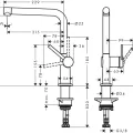 Hansgrohe Talis M54 Virtuves jaucējkrāns, 72840670 Hansgrohe Talis M54 Virtuves jaucējkrāns, 72840670