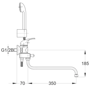 HERZ-SIMPATY Vannas/dušas  jaucējkrāns UH00383