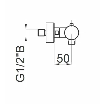 HERZ-FRESH Dušas termost. j-krāns, hroms UH00440