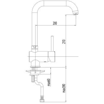 HERZ-FRESH Virtuves izlietnes jaucējkrāns, hroms UH00131