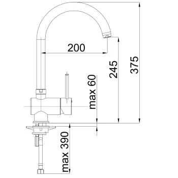 HERZ-FRESH Virtuves izlietnes jaucējkrāns, hroms UH00133