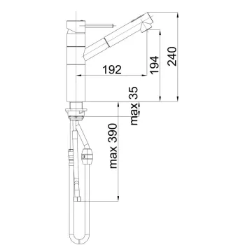HERZ-FRESH Virtuves izlietnes jaucējkrāns, hroms UH00138