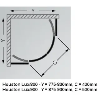 Roth Pusapaļa dušas kabīne HOUSTON NEO 800x800mm