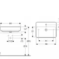 VariForm Vannas istabas izlietne 60cm, uzliekamā 500.780.01.2