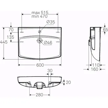 IFO Inspira Vannas istabas izlietne 60x44.5cm 15062