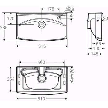IFO Inspira Vannas istabas izlietne 51.5x28.5cm 15087