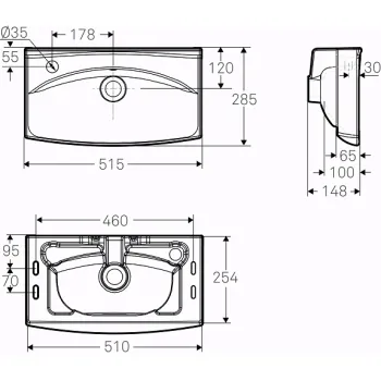 IFO Inspira Vannas istabas izlietne 51.5x28.5cm 15088
