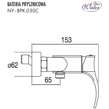 Blue Water Dušas jaucējkrāns New York, NY-BPK.030C