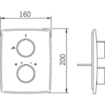 Dušas maisītājs ORAS CUBISTA Iebūvējams 2887