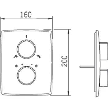Vannas / Dušas maisītājs ORAS CUBISTA Iebūvējams 2888