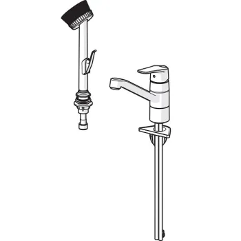 ORAS VEGA Virtuves jaucējkrāns ar birsti 1828G