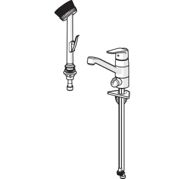 ORAS VEGA Virtuves jaucējkrāns ar birsti 1829G