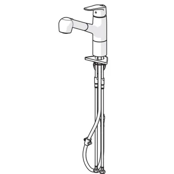 ORAS VEGA Virtuves jaucējkrāns ar izvelkamu izteku 1832FG