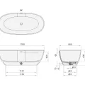 PAA Vanna BELLA 1700x800, silkstone, matte caffelatte