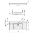 PAA Vannas istabas izlietne LONG STEP 100x49cm