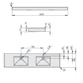 PAA LONG STEP DUO Izlietne 200x49cm