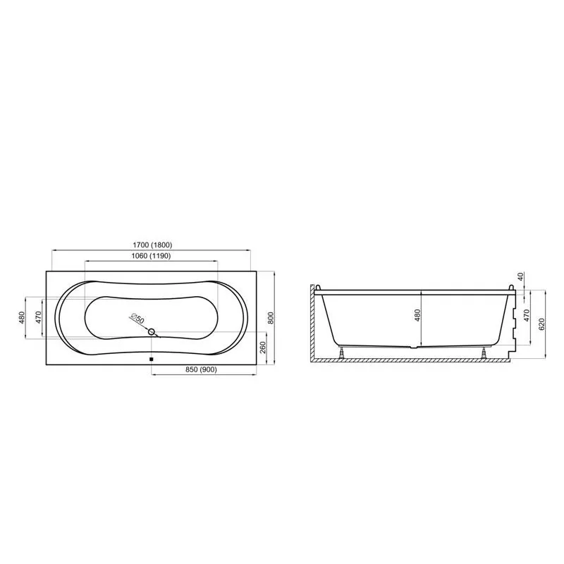 Polimat Vanna LONG 170x80 cm, 00427