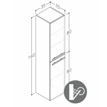 RB SERENA Vannas istabas augstais skapis, 1433201 RB SERENA Vannas istabas augstais skapis, 1433201