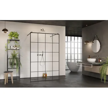 Radaway Dušas siena Modo New Black I Factory 120x200cm