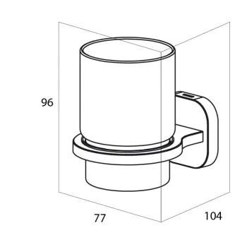 Tiger RAMOS Glāzes turētājs ar glāzi, hroms